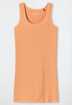 Schiesser Sleep Shirt Sleeveless Double Rib Peach - Modern Rib - Natural Dye -Uni Style Shop sleepshirt aermellos doppelripp pfirsich modern rib natural dye 176849 612 detail1