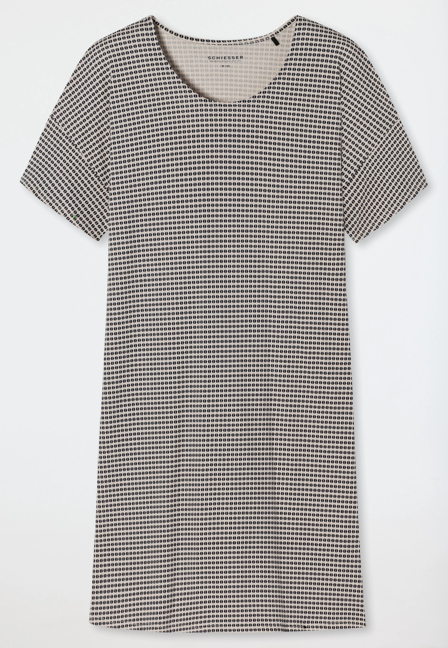 Schiesser Sleep Shirt Short-sleeved Organic Cotton Wide A-shape Graphic Print Multicolored - Flared Fit 2 Schiesser Sleep Shirt Short-sleeved Organic Cotton Wide A-shape Graphic Print Multicolored - Flared Fit - Image 2