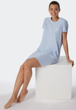 Schiesser Sleep Shirt Short-sleeved Print Air - Essential Nightwear