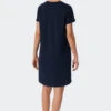 Schiesser Sleep Shirt Short-sleeved Print Dark Blue - Essential Nightwear