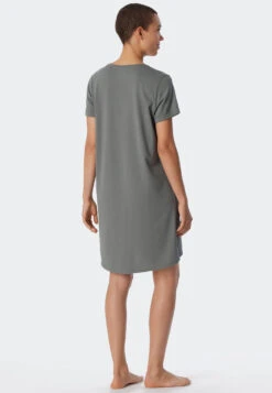 Schiesser Sleep Shirt Short-sleeved Print Jade - Essential Nightwear -Uni Style Shop sleepshirt kurzarm print jade essential nightwear 179130 713 back