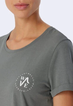 Schiesser Sleep Shirt Short-sleeved Print Jade - Essential Nightwear -Uni Style Shop sleepshirt kurzarm print jade essential nightwear 179130 713 detail3