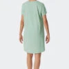 Schiesser Sleep Shirt Short-sleeved Print Mint - Essential Nightwear