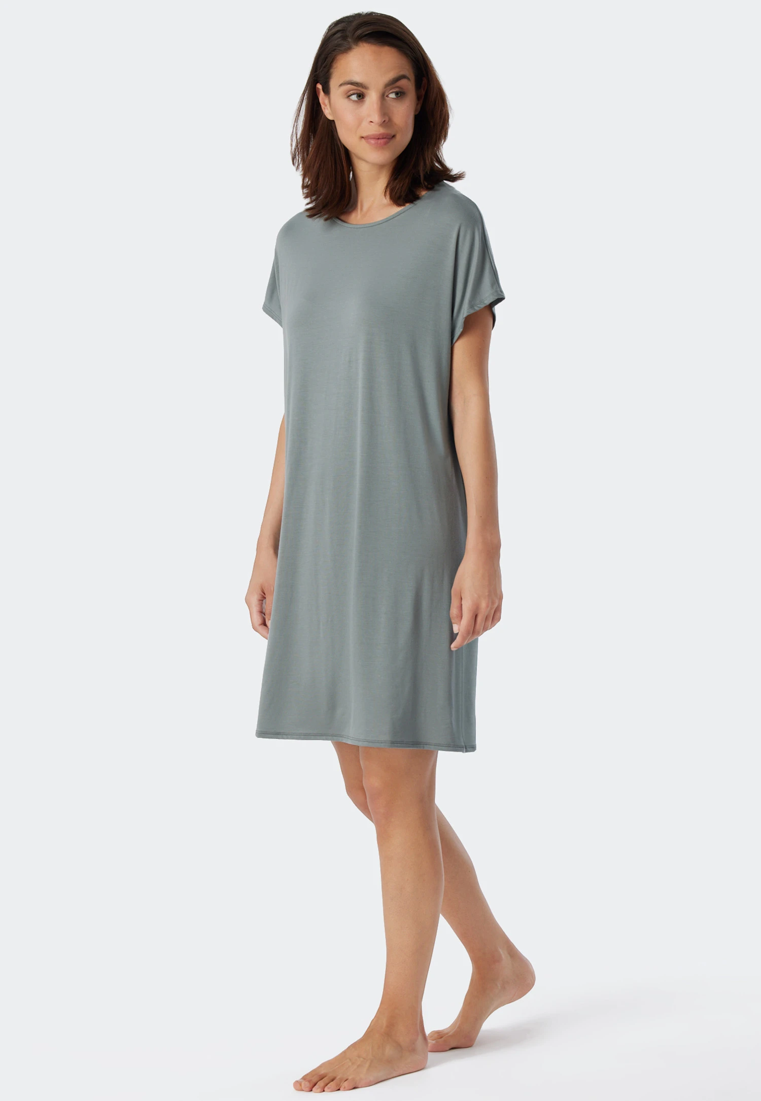Schiesser Sleep Shirt Short-sleeved Tencel Oversized Batwing Sleeves Jade - Selected! Premium Inspiration 1 Schiesser Sleep Shirt Short-sleeved Tencel Oversized Batwing Sleeves Jade - Selected! Premium Inspiration