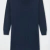 Schiesser Long-sleeved Sleep Shirt Oversized Cuffs Dark Blue - Modern Nightwear