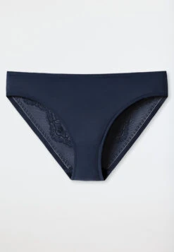 Schiesser Panty Microfiber Lace Midnight Blue - Invisible Lace -Uni Style Shop slip microfaser spitze nachtblau invisible lace 161919 804 detail1