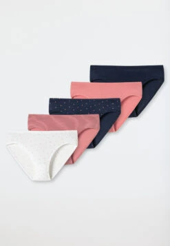 Schiesser Panties 5-pack Organic Cotton Soft Waistband Triangles Stripes Multicolored - Cat Zoe