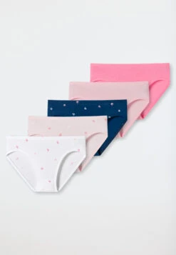 Schiesser Panties 5-pack Organic Cotton Soft Waistband Crown Multicolored - Girls World