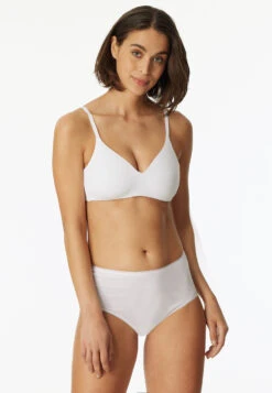 Schiesser Soft Bra Organic Cotton Padded Wire-free White - 95/5 -Uni Style Shop soft bh organic cotton gepaddet ohne buegel weiss 95 5 175999 100 front
