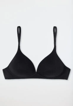 Schiesser Soft Bra Organic Cotton With Cups Black - 95/5 -Uni Style Shop soft bh organic cotton mit schale schwarz 95 5 176000 000 detail1