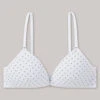 Schiesser Soft Bra, White-black Spotted - Original Classics