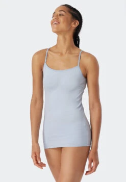 Schiesser Spaghetti Top 2-pack Organic Cotton Dark Blue/light Blue - 95/5 Organic -Uni Style Shop spaghetti top 2er pack organic cotton dunkelblau hellblau 95 5 organic 178020 909 detail2