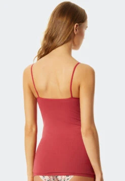 Schiesser Spaghetti Top 2-pack Organic Cotton Black / Berry - 95/5