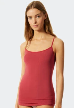 Schiesser Spaghetti Top 2-pack Organic Cotton Black / Berry - 95/5 -Uni Style Shop spaghetti top 2er pack organic cotton schwarz beere 95 5 176954 908 detail2