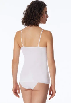 Schiesser Spaghetti Top 2-pack Organic Cotton White - 95/5 -Uni Style Shop spaghetti top 2er pack organic cotton weiss 95 5 174388 100 back