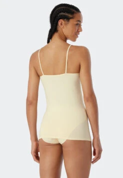 Schiesser Spaghetti Top 2-pack Organic Cotton White/sand - 95/5 Organic