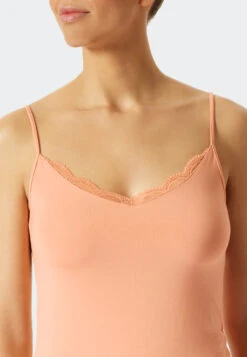Schiesser Spaghetti Top Modal Lace Peach - Feminine Lace -Uni Style Shop spaghettitop modal spitze pfirsich feminine lace 175058 612 detail3
