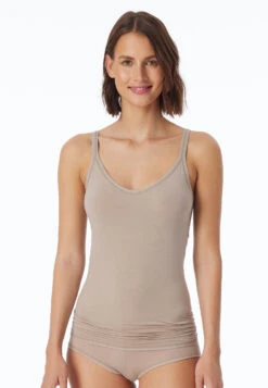 Schiesser Spaghetti Top Brown - Personal Fit