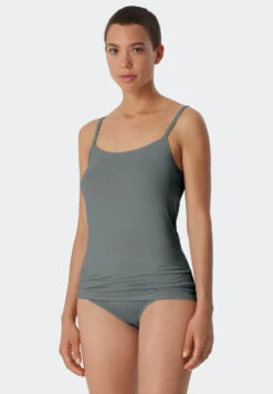 Schiesser Spaghetti Strap Tops 2-pack Sand/jade - Modal Essentials -Uni Style Shop spaghettitops 2er pack sand jade modal essentials 179223 908 detail2