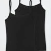 Schiesser Spaghetti Strap Tops 2-pack Black - Modal Essentials