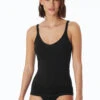 Schiesser Spaghetti Strap Top Black - Personal Fit