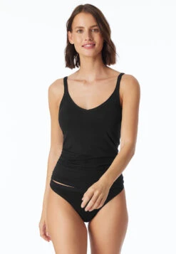 Schiesser Spaghetti Strap Top Black - Personal Fit -Uni Style Shop spaghettitopschwarzpersonalfit 172722 000 front