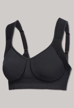 Schiesser Sports Bra Molded Cups Wire-free High Support Black - Active