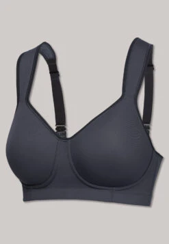 Schiesser Sports Bra Soft Cup Wireless Medium Support Anthracite - Active -Uni Style Shop sport bh softcup buegellos medium support anthrazit active 161898 203 detail1