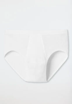 Schiesser White Sports Briefs With Double-rip Mesh - Original Classics -Uni Style Shop sportslip mit eingriff doppelripp weiss original classics 005044 100 detail1