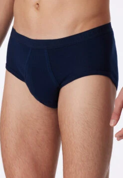 Schiesser Sport Briefs With Fly, Fine Rib, Navy Blue - Original Classics 7 Schiesser Sport Briefs With Fly, Fine Rib, Navy Blue - Original Classics -Uni Style Shop sportslip mit eingriff feinripp navyblau original classics 005128 815 detail2