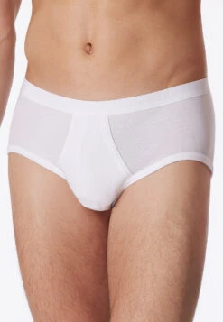 Schiesser Sport Briefs With Fly, Fine Rib, White - Original Classics 7 Schiesser Sport Briefs With Fly, Fine Rib, White - Original Classics -Uni Style Shop sportslip mit eingriff feinripp weiss original classics 1 005128 100 detail2