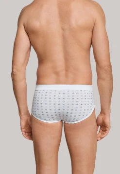 Schiesser 2-pack Sport Brief With Fly, White Checked -- Essentials