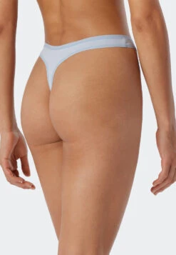 Schiesser Thong 3-pack Organic Cotton Black/dark Blue/light Blue - 95/5 Organic