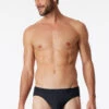 Schiesser Super Mini Brief Blue-black Striped - Long Life Soft
