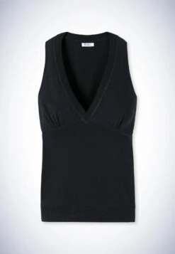 Schiesser Sleeveless Sweater Black - Revival Merle