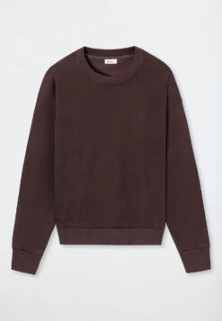 Schiesser Sweater Long-sleeve Aubergine - Revival Lena -Uni Style Shop sweater langarm aubergine revival lena 178244 511 detail1