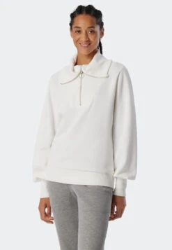 Schiesser Sweater Long-sleeve Natural - Revival Lena -Uni Style Shop sweater langarm natur revival lena 178242 400 detail2