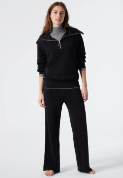 Schiesser Sweatpants Long Black - Revival Lena 9 Schiesser Sweatpants Long Black - Revival Lena -Uni Style Shop sweathose lang schwarz revival lena 1 178245 000 front