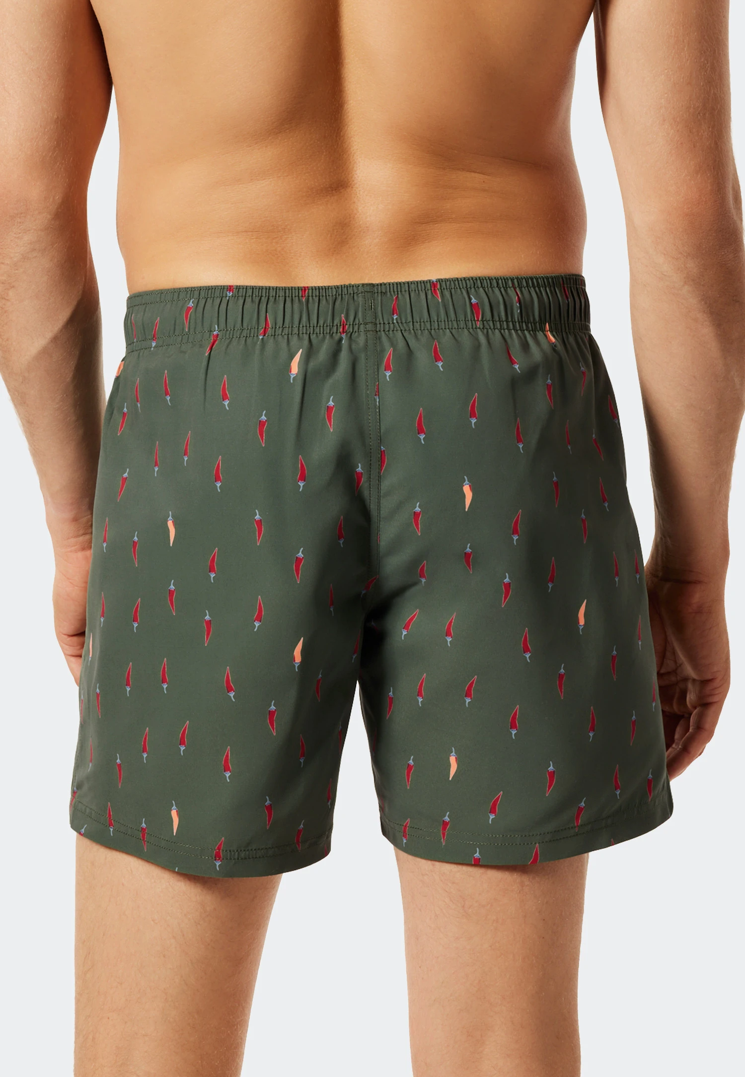 Schiesser Swim Shorts Chili Peppers Olive Patterned - Aqua 2 Schiesser Swim Shorts Chili Peppers Olive Patterned - Aqua - Image 2