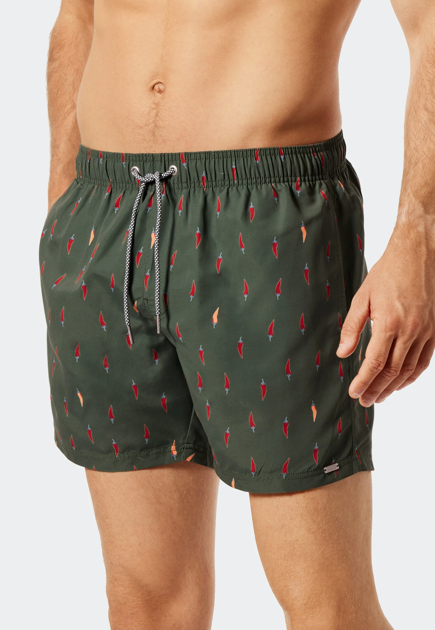 Schiesser Swim Shorts Chili Peppers Olive Patterned - Aqua 3 Schiesser Swim Shorts Chili Peppers Olive Patterned - Aqua - Image 3