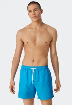 Schiesser Swim Trunks Woven Fabric Aquarium-blue - Aquarium -Uni Style Shop swimshorts webware aquarium blau aquarium 179183 813 front