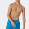 Schiesser Swim Trunks Woven Fabric Aquarium Blue Patterned - Marineland