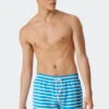 Schiesser Swim Trunks Woven Fabric Aquarium White Striped - Submerged