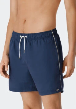 Schiesser Swim Trunks Woven Fabric Dark Blue - Aquarium -Uni Style Shop swimshorts webware dunkelblau aquarium 179183 803 detail2
