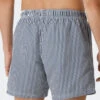 Schiesser Swim Trunks Woven Fabric Dark Blue Striped - Saltwater