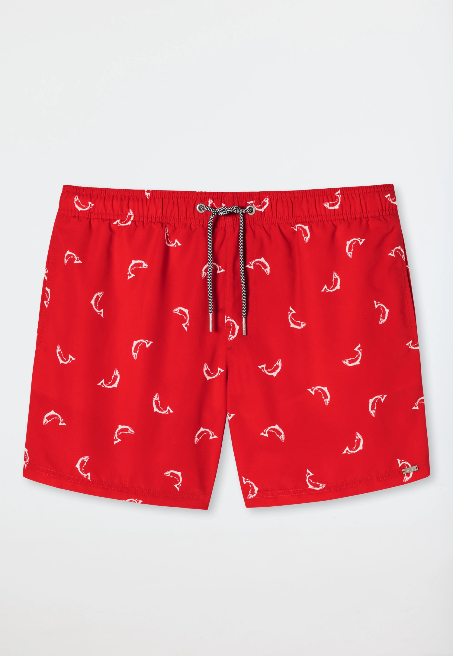 Schiesser Swim Trunks Woven Fabric Fish Patterned Red - Waterworld 1 Schiesser Swim Trunks Woven Fabric Fish Patterned Red - Waterworld