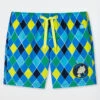 Schiesser Swim Shorts Woven Fabric Recycled SPF40+ Ethnic Rat Multicolored - Rat Henry