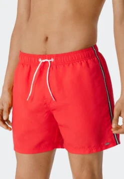 Schiesser Swim Shorts Woven Fabric Red - Aquarium