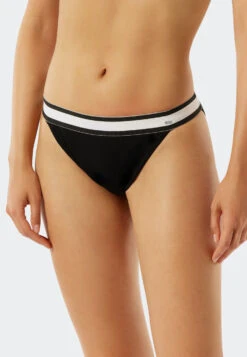Schiesser Tai Bikini Bottoms Lined Elastic Waistband Black - California Dream 6 Schiesser Tai Bikini Bottoms Lined Elastic Waistband Black - California Dream -Uni Style Shop tai bikinislip gefuettert elastikbund schwarz california dream 177055 000 detail2