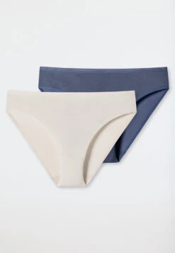 Schiesser Tai Panties 2-pack Sand/blue - Modal Essentials